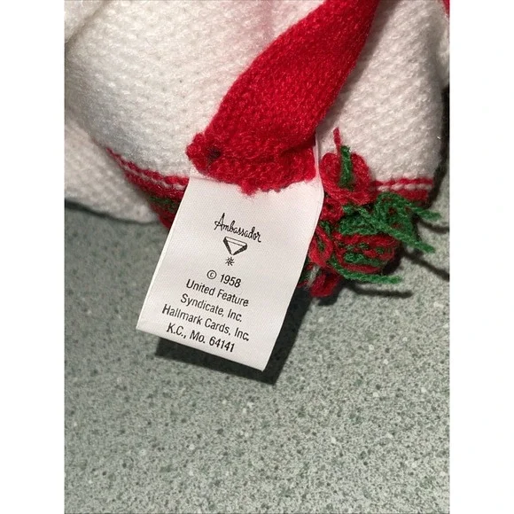 Vintage‎ Ambassador Peanuts SNOOPY Knit Christmas Stocking 1958 50s Taiwan